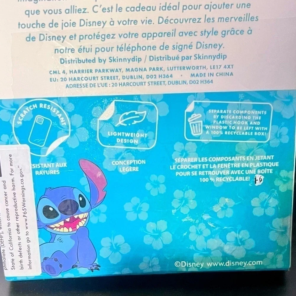 NIB Disney Stitch protective phone case for IPhone 13 Pro Max/ 14 Pro Max